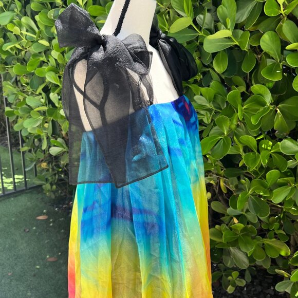 PASKAL Printed Rainbow Bubble Dress Gown Bow Straps S Pride - Picture 11 of 16